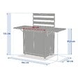 HESPERIDE - Desserte de jardin 2 portes Oxyana gris graphite - vignette