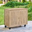 HESPERIDE - Module de cuisine d'été Lodgia 2 portes 50x100cm bois d'acacia - vignette