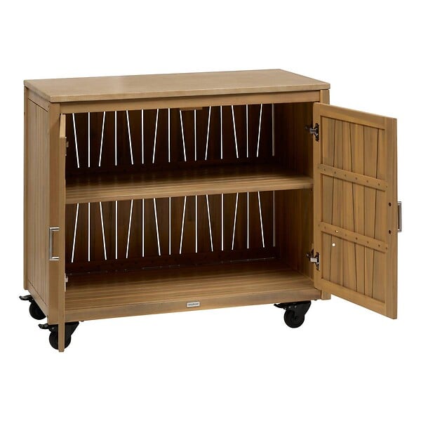 HESPERIDE - Module de cuisine d'été Lodgia 2 portes 50x100cm bois d'acacia - large
