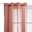 ATMOSPHERA - Voilage Mila rayures texturées140x240cm terracotta - vignette