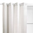 ATMOSPHERA - Voilage Noa motif rayures plissées140x240cm blanc - vignette
