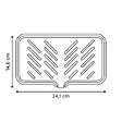 5 FIVE SIMPLY SMART - Tapis pour évier Sileo beige 24x15cm - vignette