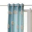 ATMOSPHERA - Rideau Tufy 260x140cm Bleu Clair Imprimé Nuages - vignette