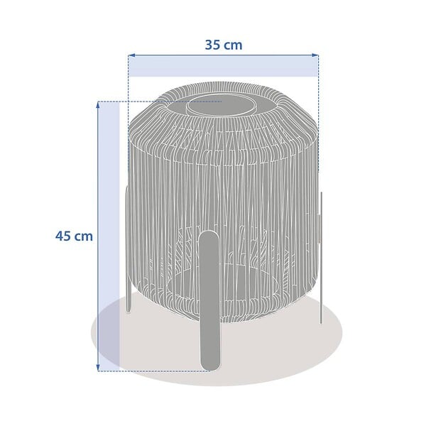 HESPERIDE - Lanterne Liny solaire argile H36cm - large
