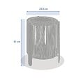 HESPERIDE - Lampe Liny solaire gris H22cm - vignette