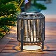 HESPERIDE - Lanterne Liny solaire gris H36cm - vignette