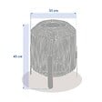 HESPERIDE - Lanterne Liny solaire gris H36cm - vignette