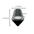 VOLTMAN - Applique extérieure filaire IP44 (GU10) - Gris - Voltman - vignette