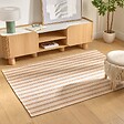 ATMOSPHERA - Tapis Groove 170x120cm rayé beige lin - vignette
