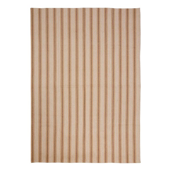 ATMOSPHERA - Tapis Groove 170x120cm rayé beige lin - large
