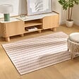 ATMOSPHERA - Tapis Groove 170x120cm rayé bleu navy - vignette