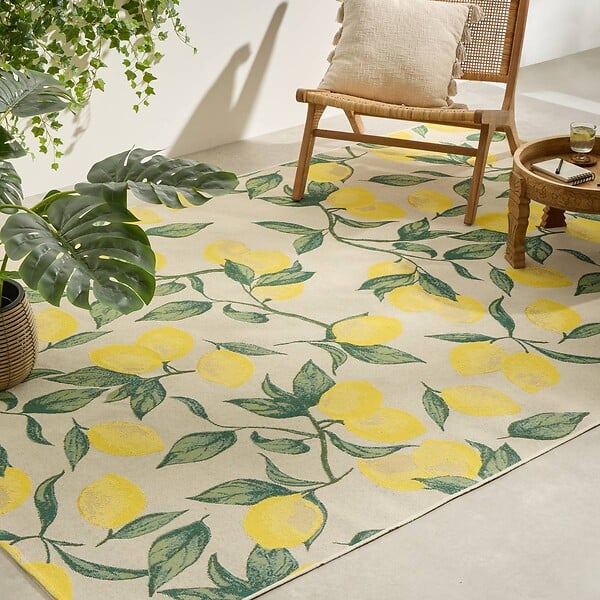 ATMOSPHERA - Tapis d'extérieur Kepa 300x200cm motif citrons - large