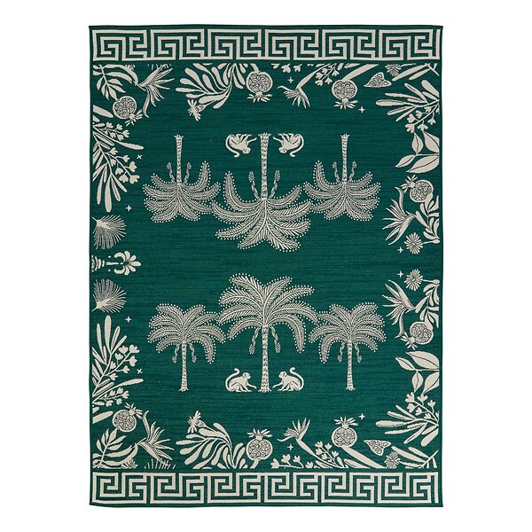 ATMOSPHERA - Tapis d'extérieur The palm resort 160x230cm vert foncé - large