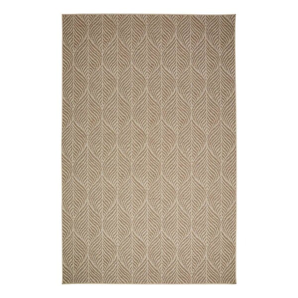 ATMOSPHERA - Tapis d'extérieur Curtis 300x200cm motif feuille beige - large