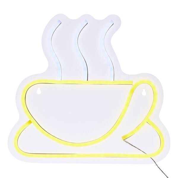 ATMOSPHERA - Néon LED café 27x25cm - large