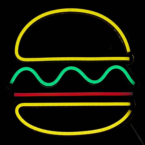 ATMOSPHERA - Néon LED Burger 30x30cm - large