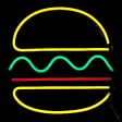 ATMOSPHERA - Néon LED Burger 30x30cm - vignette
