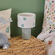 ATMOSPHERA - Lampe Orta Secteur Vert et Blanc Etoiles de Mer 18,5x18,5x28 cm - vignette