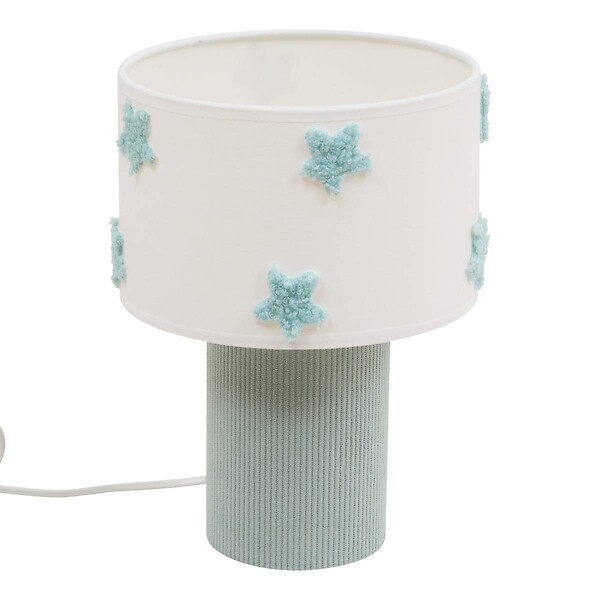 ATMOSPHERA - Lampe Orta Secteur Vert et Blanc Etoiles de Mer 18,5x18,5x28 cm - large