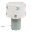 ATMOSPHERA - Lampe Orta Secteur Vert et Blanc Etoiles de Mer 18,5x18,5x28 cm - vignette