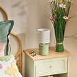 ATMOSPHERA - Lampe Noly H27cm vert céladon - vignette