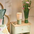 ATMOSPHERA - Lampe Noly H27cm vert céladon - vignette