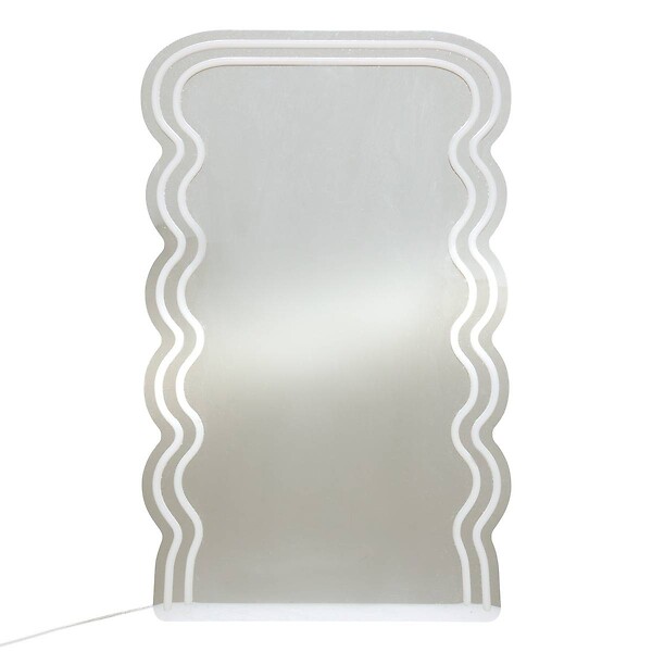 ATMOSPHERA - Néon LED Miroir Wavy 60x38cm - large