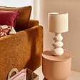 ATMOSPHERA - Lampe à poser Alitha beige H42cm - vignette