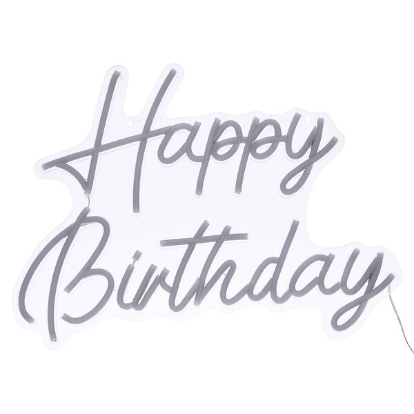 ATMOSPHERA - Néon LED "Happy birthday" 31x42cm - large