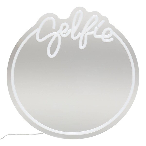 ATMOSPHERA - Néon LED Miroir "Selfie" 35x35cm - large