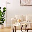 ATMOSPHERA - Lampadaire Delcia blanc H150cm - vignette