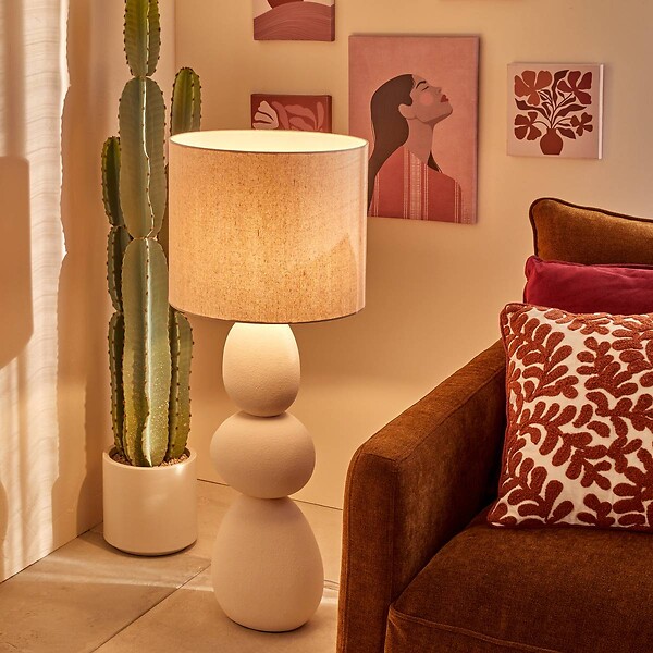 ATMOSPHERA - Lampadaire Alitha beige H100cm - large