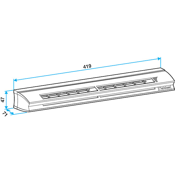 ALDES - Entrée d'air hygroréglable EHL L - 6-44m3/h - 39dB - Blanc - large