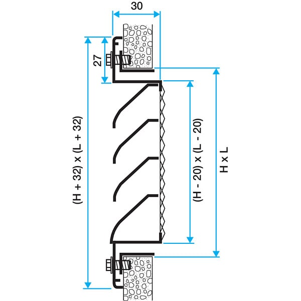ALDES - Grille AWA 251 - aluminium - Grille AWA 251 - aluminium. H 500 x L 500 - large