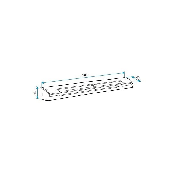 ALDES - Entrée d'air hygroréglable EHL S 6-44 - 6 à 44 m3/h - 37dB - Alu - large