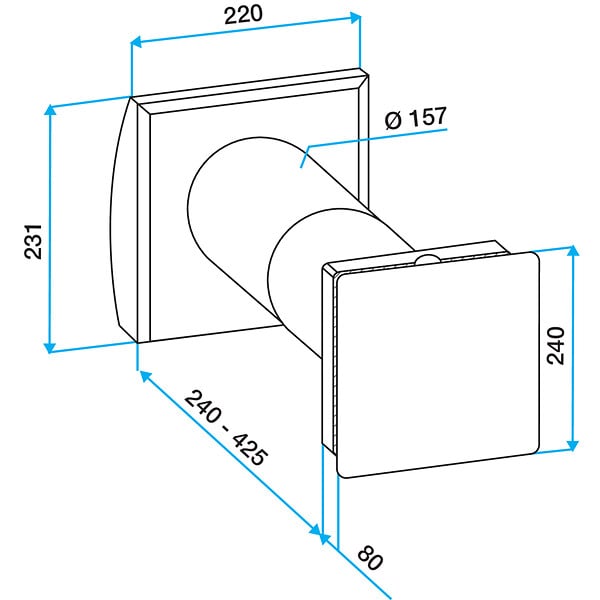 ALDES - Ventilation double flux décentralisée Nano Air 50 - 3,8W - 19dB - 1 pièce - large