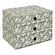5 FIVE SIMPLY SMART - Tour rangement 3 tiroirs Florea motif fleuri vert laurier - vignette