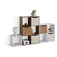 5 FIVE SIMPLY SMART - Boîte Mix'n Modul 31x31cm beige tissu et carton - vignette