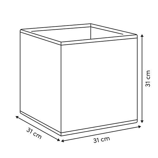 5 FIVE SIMPLY SMART - Boîte Mix'n Modul 31x31cm beige tissu et carton - large