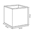 5 FIVE SIMPLY SMART - Boîte Mix'n Modul 31x31cm beige tissu et carton - vignette