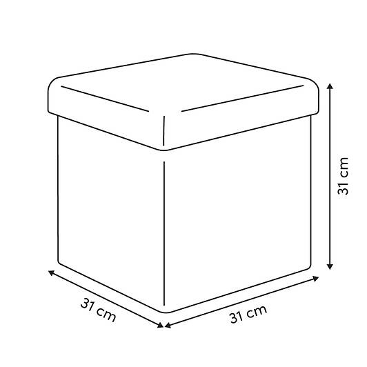 5 FIVE SIMPLY SMART - Pouf Mix'n Modul pliable 31x31cm terracotta - large