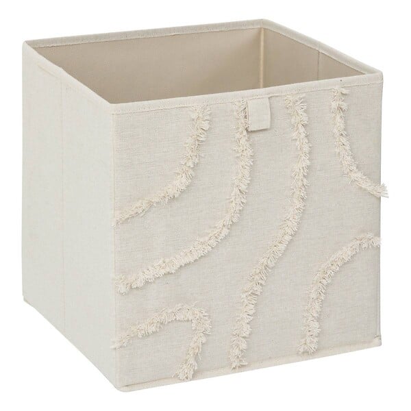5 FIVE SIMPLY SMART - Boîte de rangement Mix'n modul 31x31cm relief bali beige - large