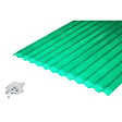 MCCOVER - Lot 2 plaques POLYESTER PO 76/18 VERT + 2 kits de fixations Vert, l.90 cm, L.200 cm - vignette