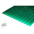MCCOVER - Lot 5 plaques POLYESTER PO 76/18 VERT + 5 kits de fixations Vert, l.90 cm, L.200 cm - vignette