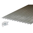 MCCOVER - Lot 5 plaques POLYESTER PO 76/18 + 6 kits de fixations Translucide, l.90 cm, L.250 cm - vignette