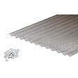MCCOVER - Lot 2 plaques POLYESTER PO 76/18 + 2 kits de fixations Translucide, ep.1 mm, l.90 cm, L.152cm - vignette