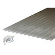 MCCOVER - Lot 5 plaques POLYESTER PO 76/18 + 6 kits de fixations Translucide, l.90 cm, L.3 m - vignette
