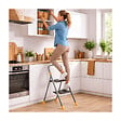 INTEC - Escabeau 2 marches pliable Charge 150kg Marche-pied Pliable Pieds anti-dérapants Bricolage Maison Chantier INTEC - vignette