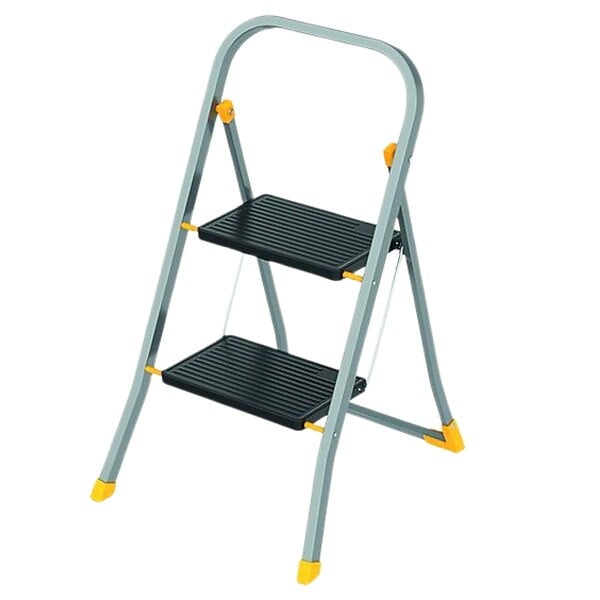 INTEC - Escabeau 2 marches pliable Charge 150kg Marche-pied Pliable Pieds anti-dérapants Bricolage Maison Chantier INTEC - large