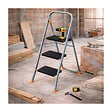 INTEC - Escabeau 3 marches pliable Charge 150kg Marche pied anti-dérapant Bricolage Maison Chantier INTEC - vignette